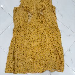 City Streets Yellow Floral Dress