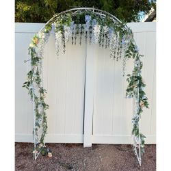 Wedding Arch with Lights Extra Floral Pole Extenders 79" H x 50" W Outdoor Marriage