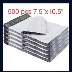 500 pcs 7.5” X 10.5” White Poly Mailers Self Sealing Shipping Envelope Bags Plastic Mailing Bags
