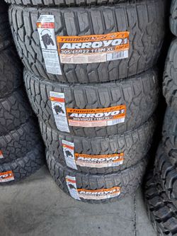305 /45R22 ARROYO RT NEW tires and for 4 llantas nuevas instaladas y balanceadas open day 7