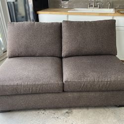 Crate And Barrel Armless Love Seat (full Size Bed Pull Out) 