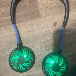 Light up neck fan