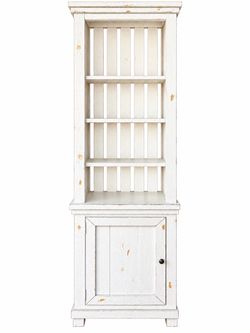 Rustic White Farmhouse Storage Cabinet / Display Hutch