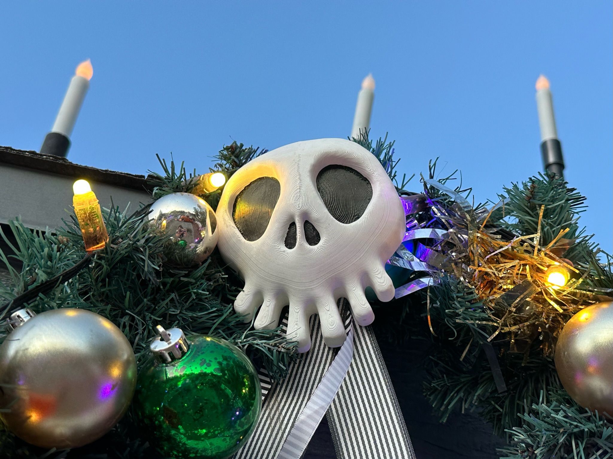 Jack Skellington Halloween Wreath Skulls