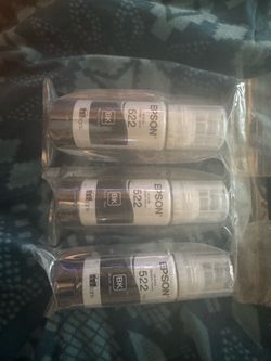 Epson 522 Black Ink Bottles – Lot of 3