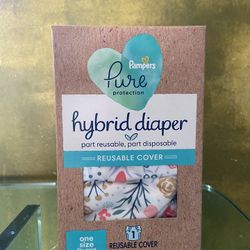 Pampers Pure Protect Hybrid Diaper Reusable Cloth Diaper Cover 0-30 Month Floral