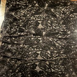 Black Paisley Scarf 100% Viscose 