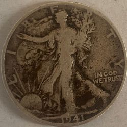 1941 Silver Walking Liberty Half Dollar 
