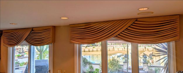 Gold swag valances