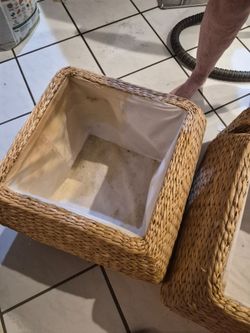 Big Rattan Storage Baskets w/Lids