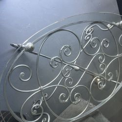 Glass And Metal Coffee Table