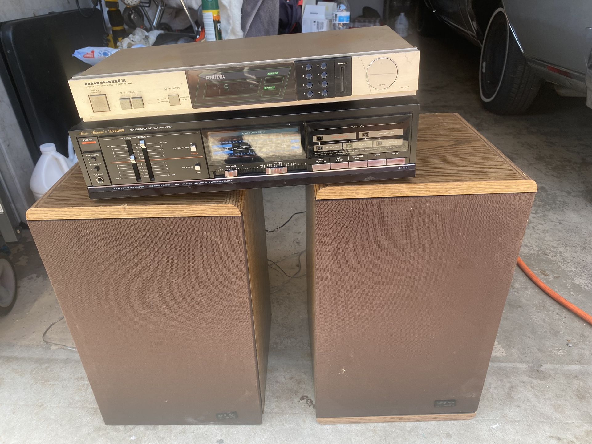 Speakers And Stereo Vintage Speakers And Stereo Home Stereo Fisher Amp With Marantz Tuner And KLH Speakers MAKE AN OFFER!