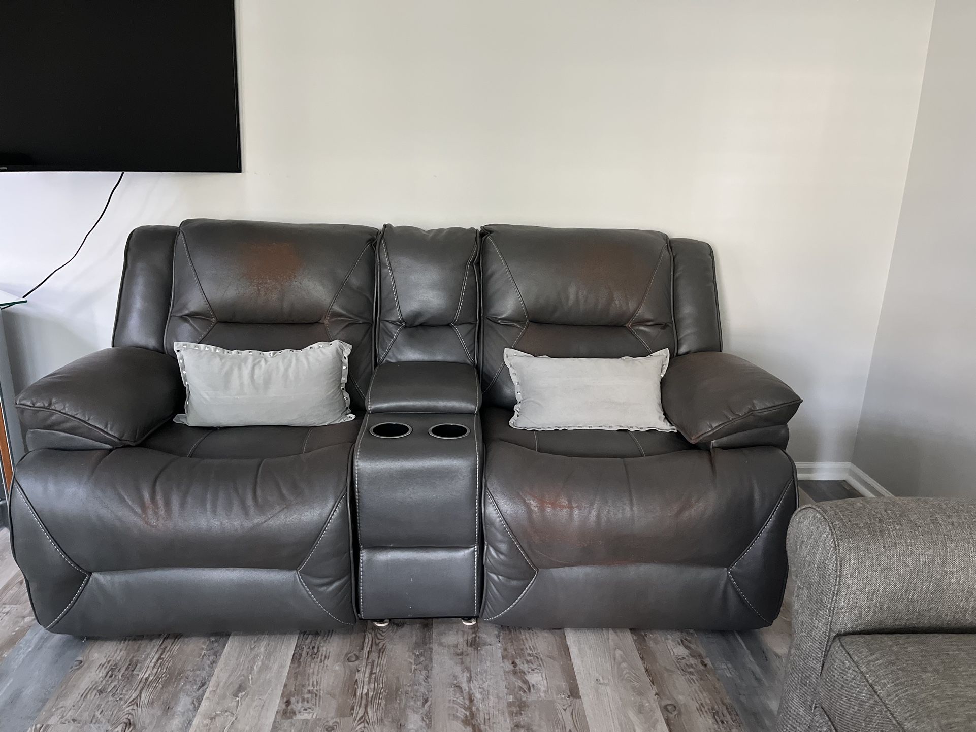 Leather Love Seat Recliner