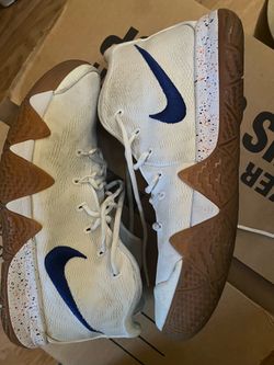 Nike Kyrie 4 White Blue Gum Basketball Shoes