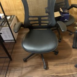 Belnick Aeron Style Adjustable Office Chair Mesh Back/Leather Seat