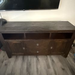 Brown Wooden TV Stand