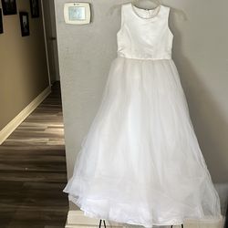Girls white dress size 10