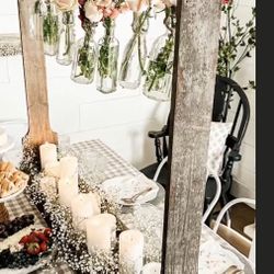 Bottle Garland Vase Woden Centerpiece 