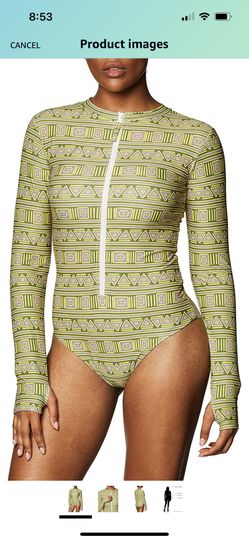 Mott 50 One Piece Women Swimsuit Rash guard Long Sleeve Size Large