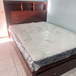 Cama Queen Size Nueva En Su Caja Incluye Colchon  