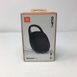 JBL Clip 5 Portable Waterproof Bluetooth Speaker – Black – New
