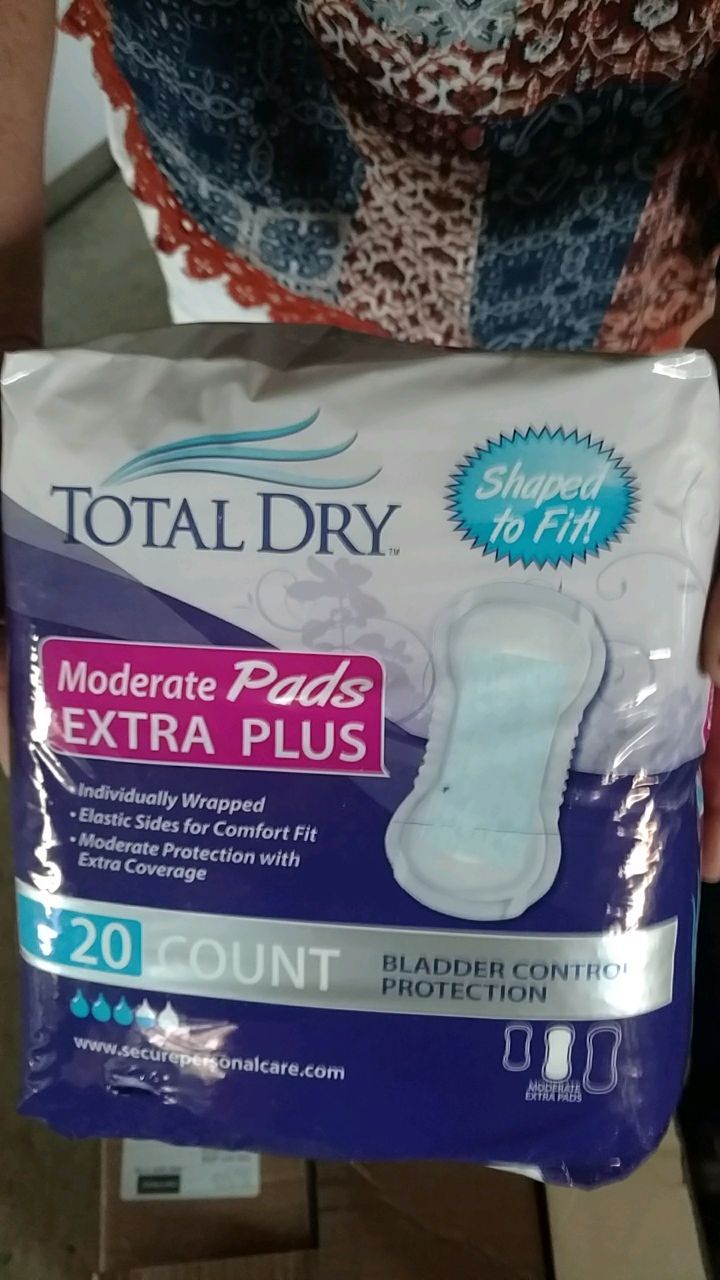 Total dry moderate pads.
