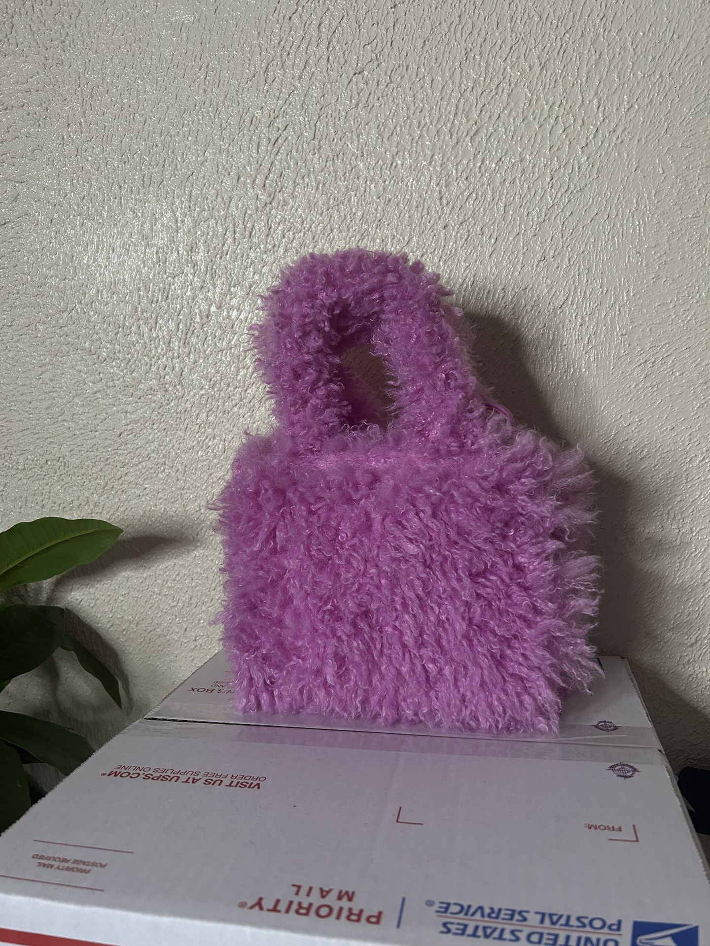 Mini Pink Fur Bag