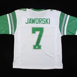 New Autographed Custom Ron Jaworski jersey
