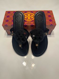 Tory Burch Miller Sandals Black Leather