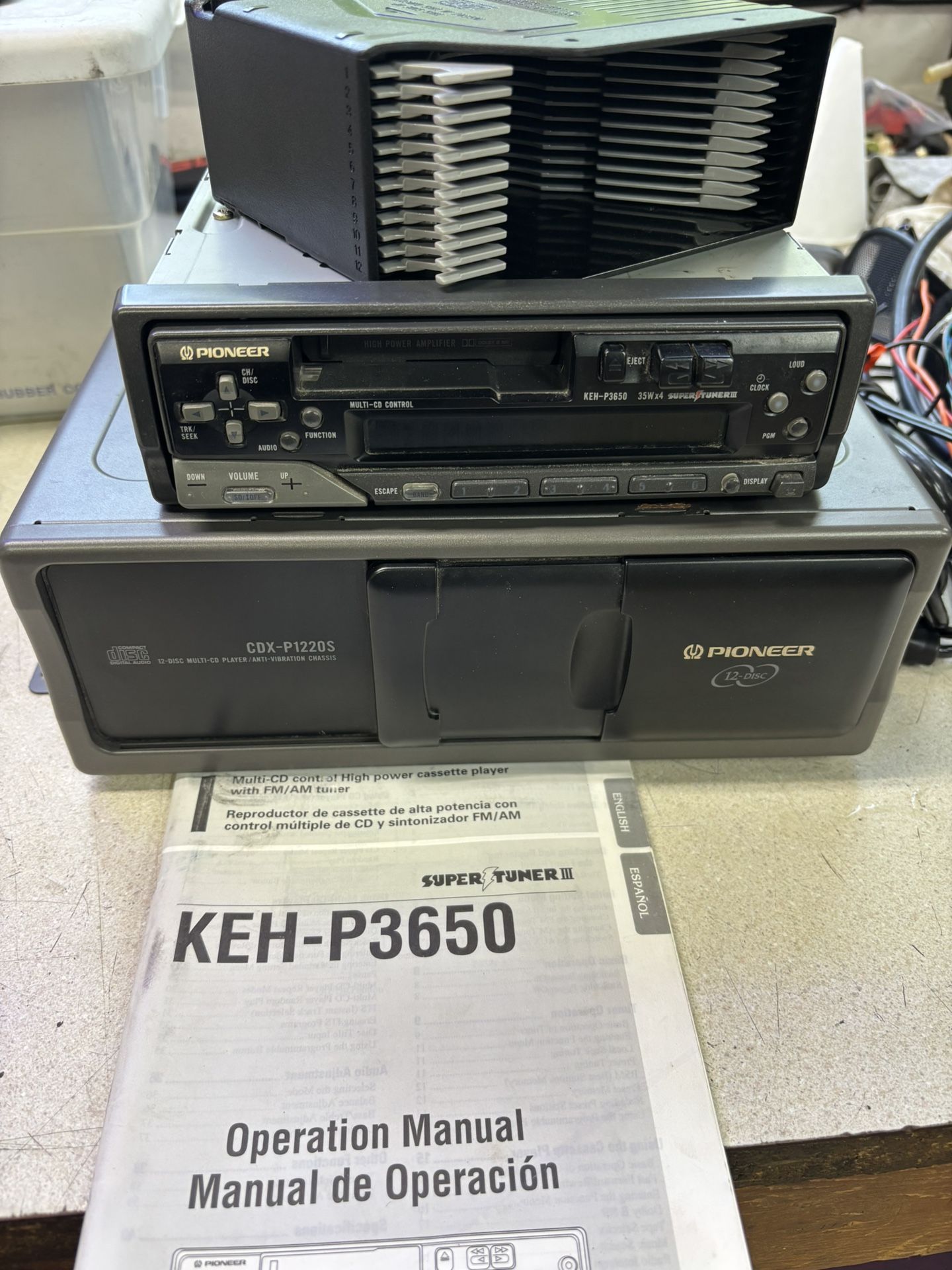 Pioneer car stereo and 12 Disc CD Changer