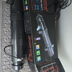 36W Inline UV for Aquariums - 2641 GPH for Fresh & Saltwater Tanks Up to 500-Gal