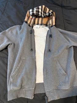 Burberry cotton hoodie zip up
