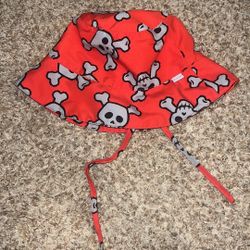 I play Kids Red Skull Bucket Hat toddler 2-4 years 