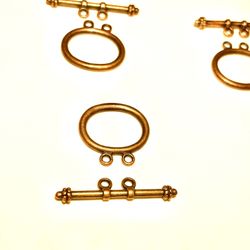 Large Lot Of Copper Toggle Clasps