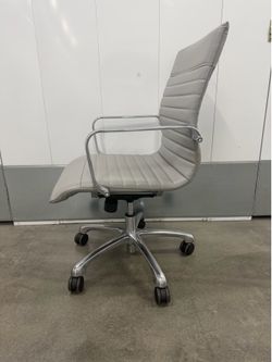 Grey Leather Office Chairs $150 for 2