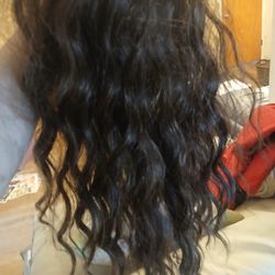 Curly brown wig