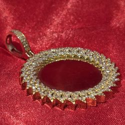 10k Yellow Gold Diamond Memory Pendant 0.74 ctw