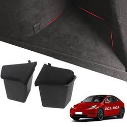 New2PCS Trunk Storage Bin for 5 Seater Tesla Model Y Accessories 2023 2024, Model Y Trunk Organizer