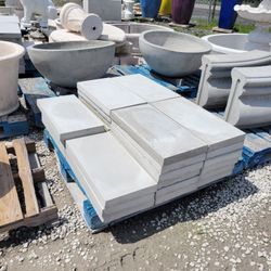 Concrete Rectangular Patio Pavers Gray Smooth Finish / Cement Slab Backyard Stepping Stones