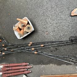 Metal Garden Torches, X6
