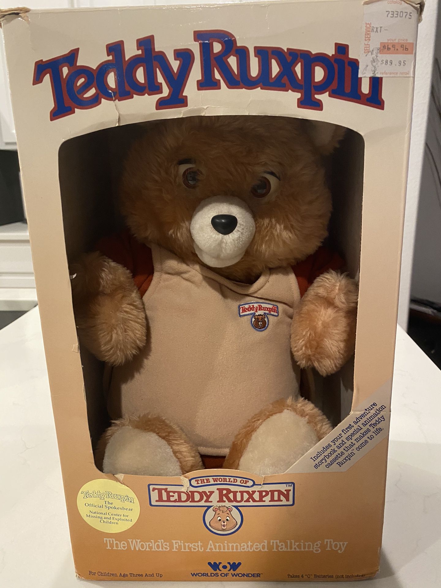 Vintage 1980’s Teddy Ruxpin Bear, Books, Tapes, Outfits