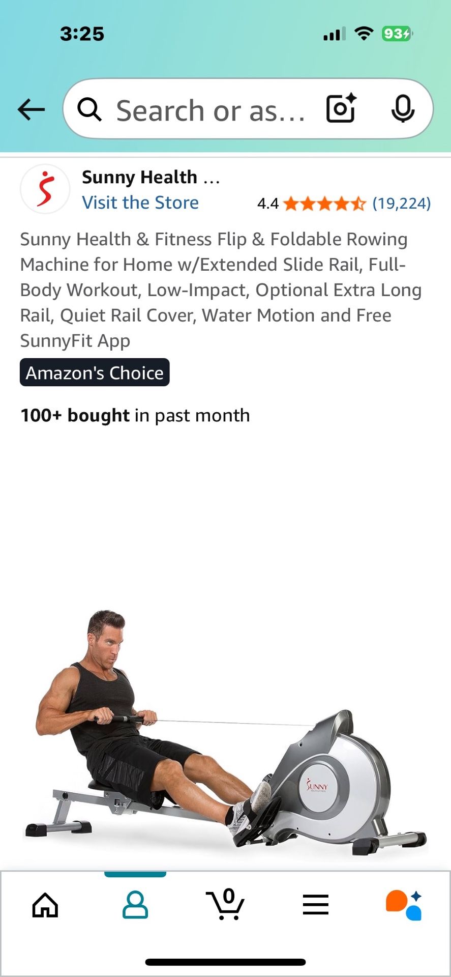 Sunny Health - Rowing Machine $200