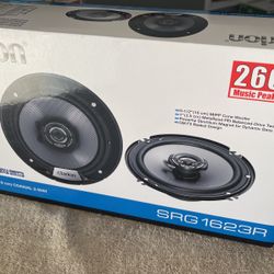 New Clarion SRG1623R 80 Watts 6.5-Inch 2-Way SRG Series Car Audio Coaxial Speakers