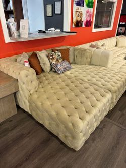 Mocha Double Caise Sectional
