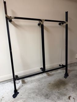 Free Queen Bed Frame - Metal With Wheels