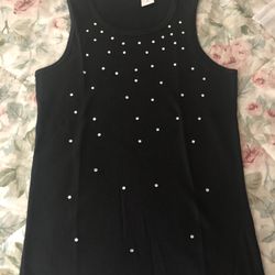 Black Top With Bling, Size M