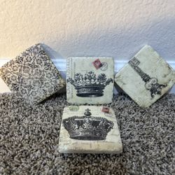 French design stone coasters