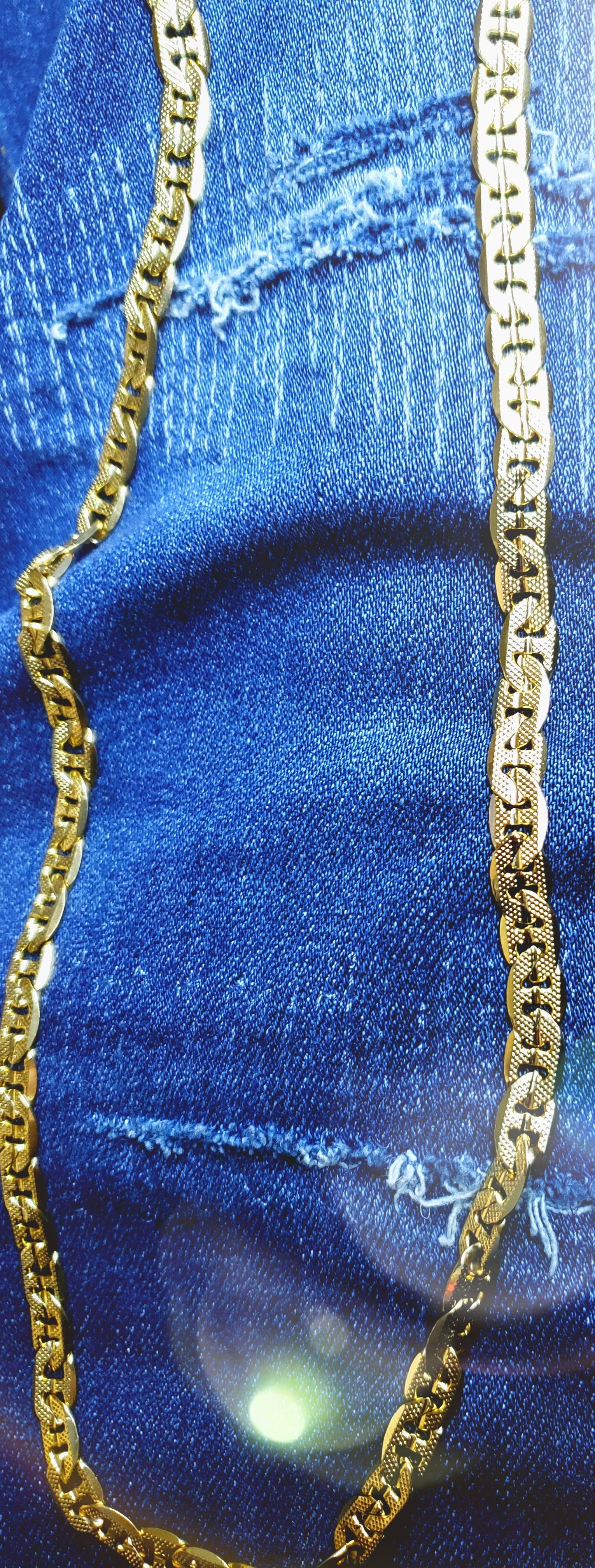 18k Cuban link gold plated chain