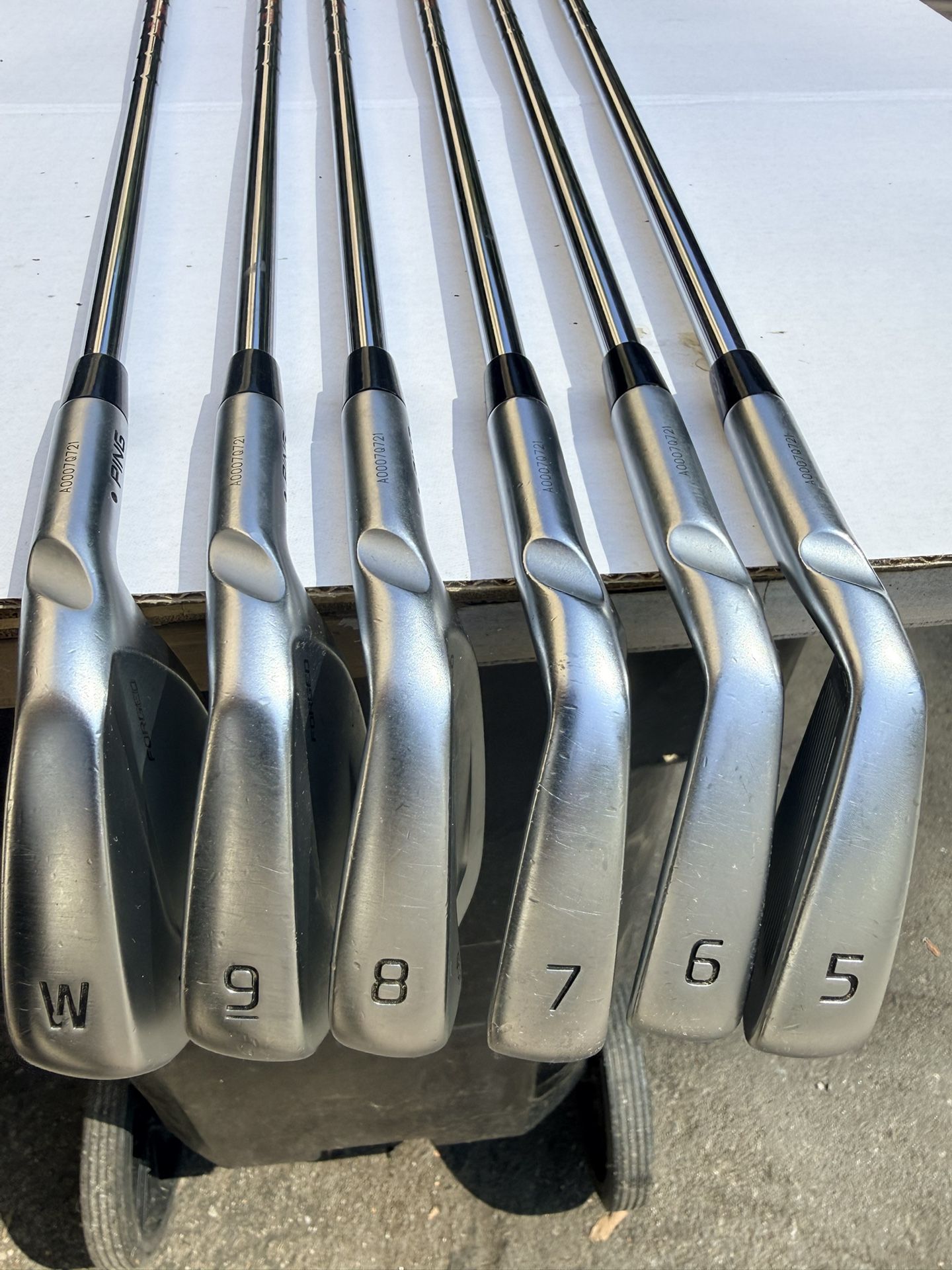 Ping i59 Irons 5-PW, Nippon Modus Tour 105, R flex steel shafts with Arccos sensors in grips