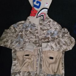 Bape Sand Camo Oversized Shark Hoodie